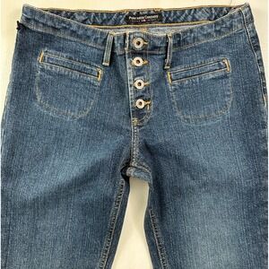 VTG Polo Jeans Co Ralph Lauren Womens Cody Jeans 30x28 Blue Button Fly Bootcut